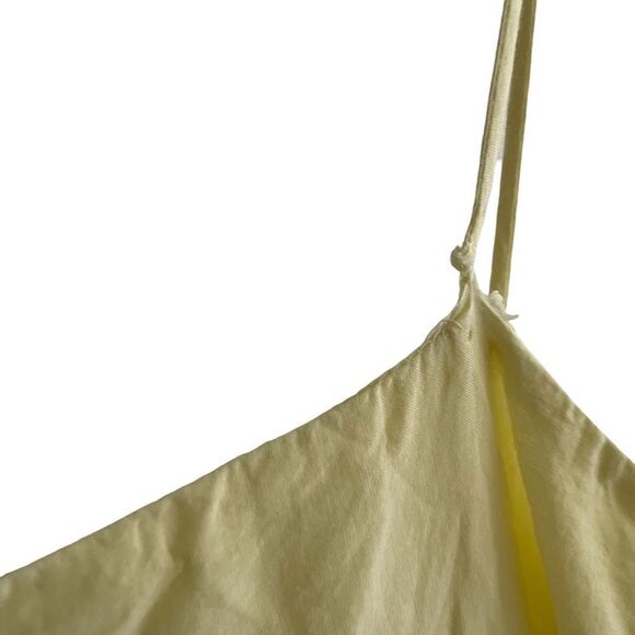 ZARA Cotton Sleeveless Tiered Midi Dress Yellow M - Picture 8 of 15